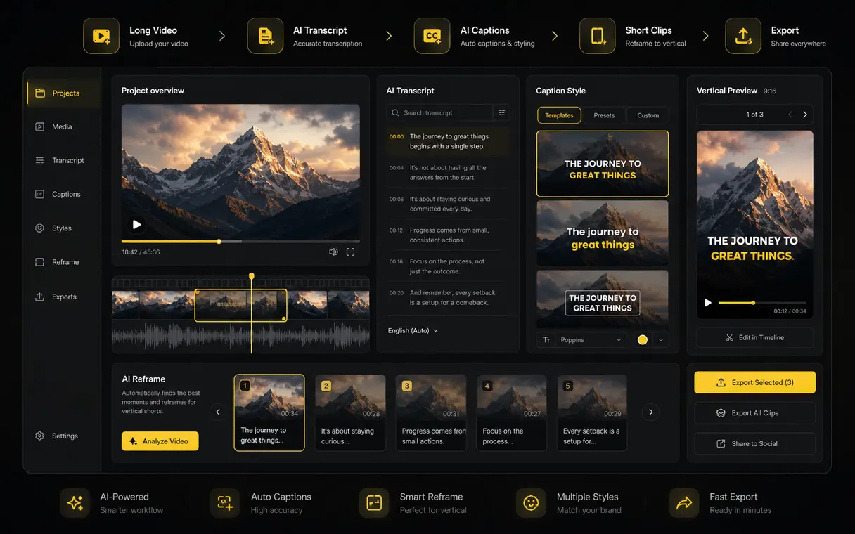 CaptionBolt alternative workflow preview